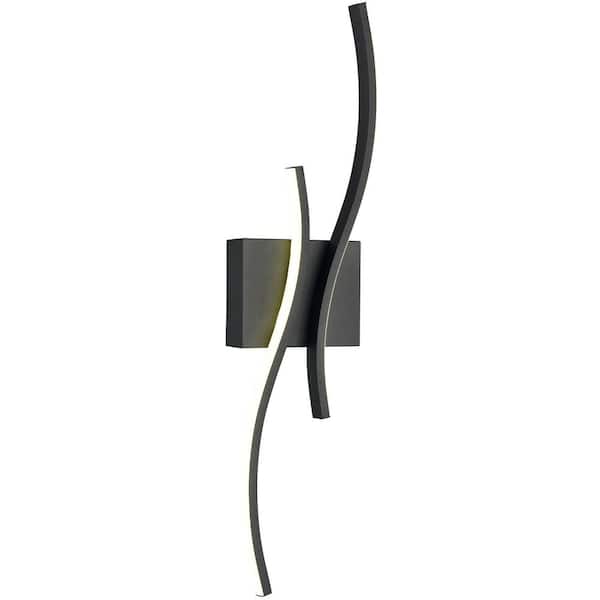 CLAXY 6.3 in. 1-Light Black Finish Wall Sconce with Standard Shade