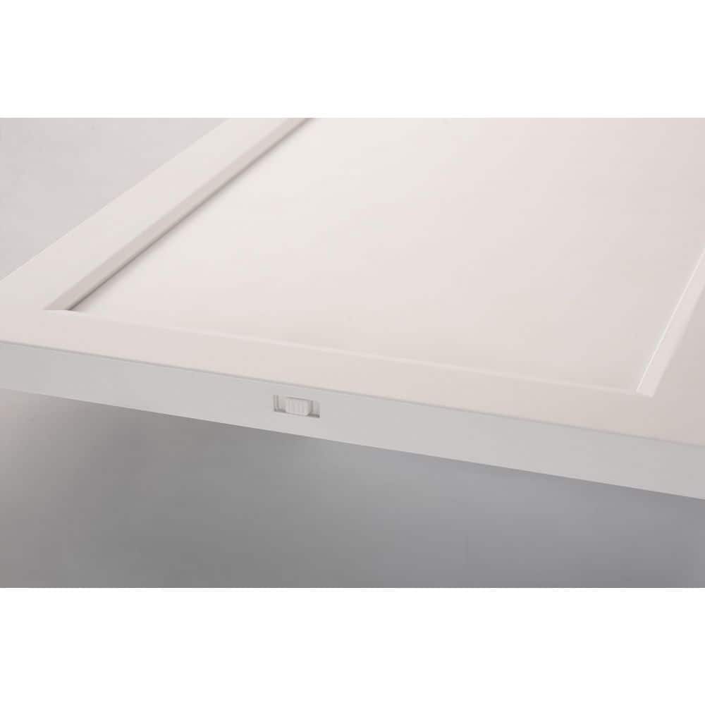 White Glass 24" LED Flush Mount Ceiling Light