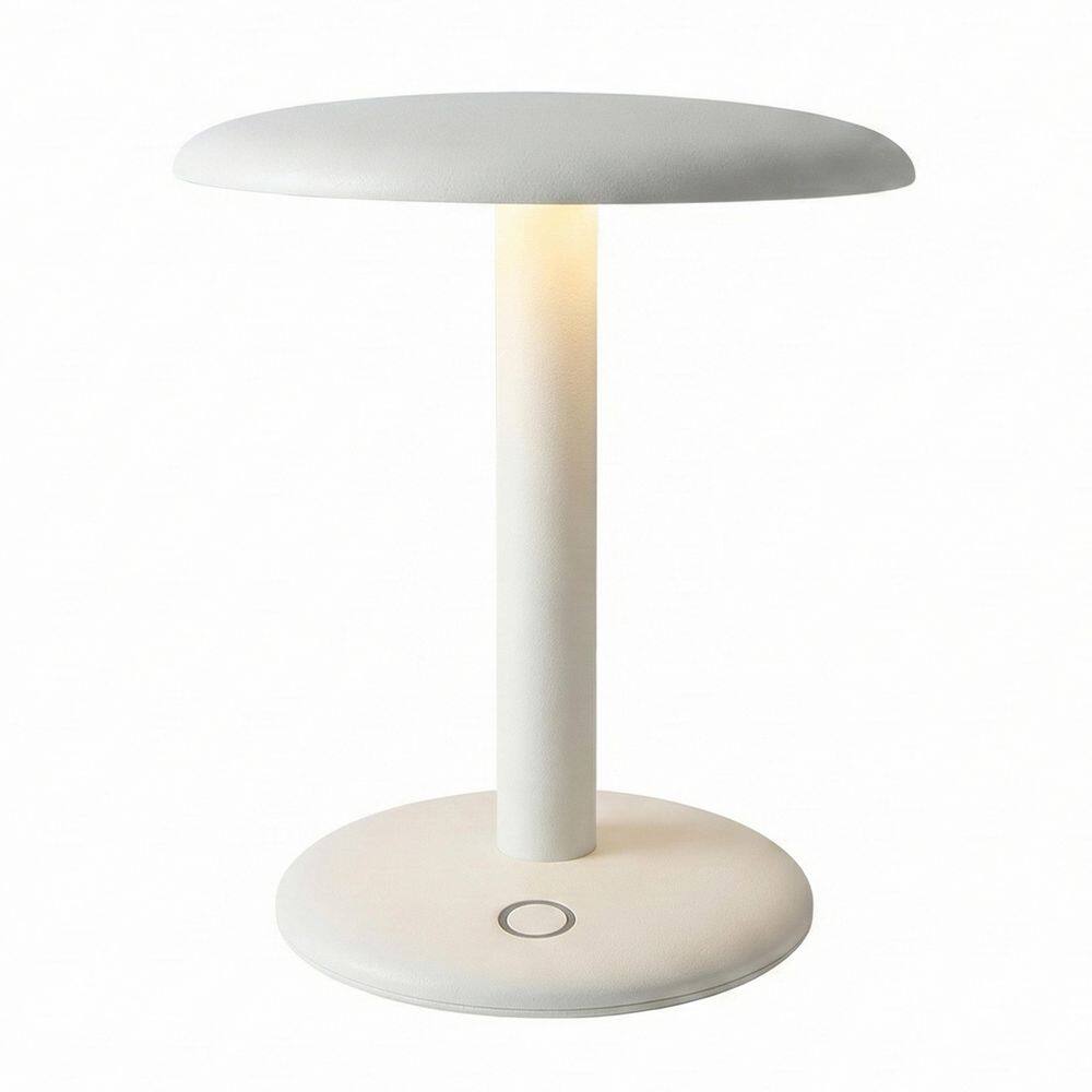 Zeno 7.2 in. Ivory Cream Industrial Dimmable and Color Adjustable Integrated LED Portable Rechargeable Table Desk Lamp price history on PriceWatchPro