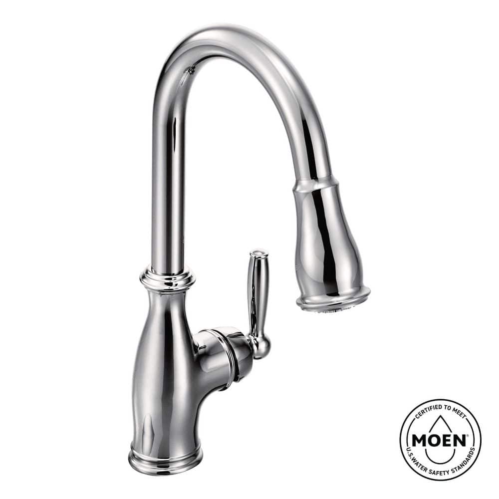 MOEN Brantford Single-Handle Pull-Down Sprayer Kitchen Faucet with