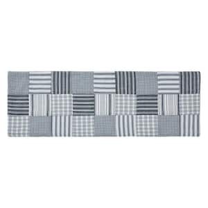 Sawyer Mill 8 in. W x 24 in. L Blue Quilted Patchwork Cotton Table Runner