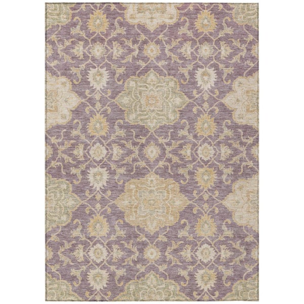 Chantille Machine Washable Indoor/Outdoor Abstract ACN3077 Purple 9 ft. x 12 ft. Area Rug