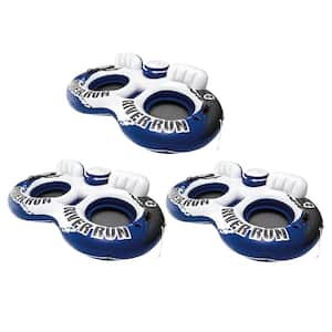 River Run II 2-Person Water and Pool Tube with Cooler and Connectors (3-Pack)