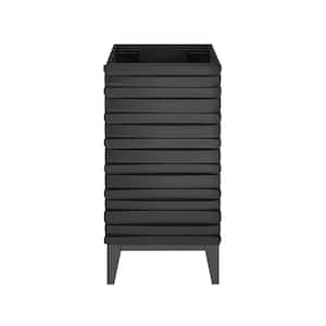 Cascade 18 in. W x 18 in D x 35 in H Bath Vanity Cabinet without Top in Black