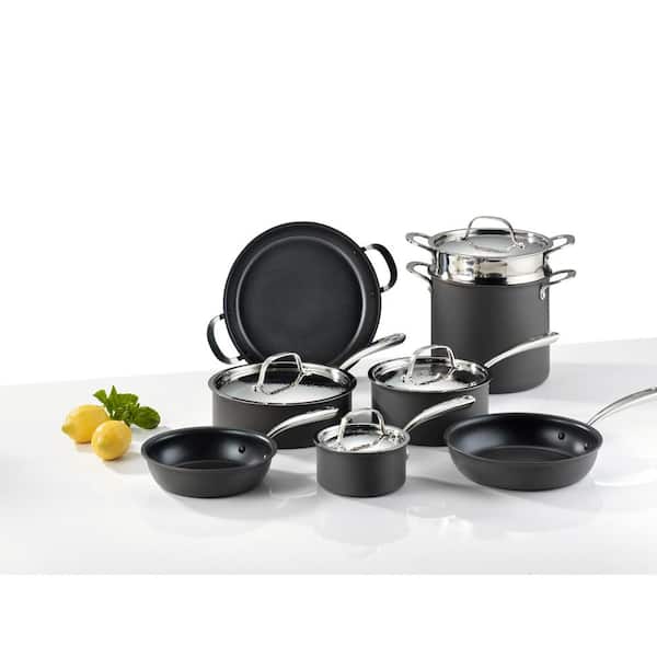 Lagostina Nera 12-Piece Hard Anodized Aluminum Cookware Set