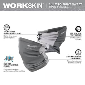 Gray WORKSKIN Performance Neck Gaiter Cap