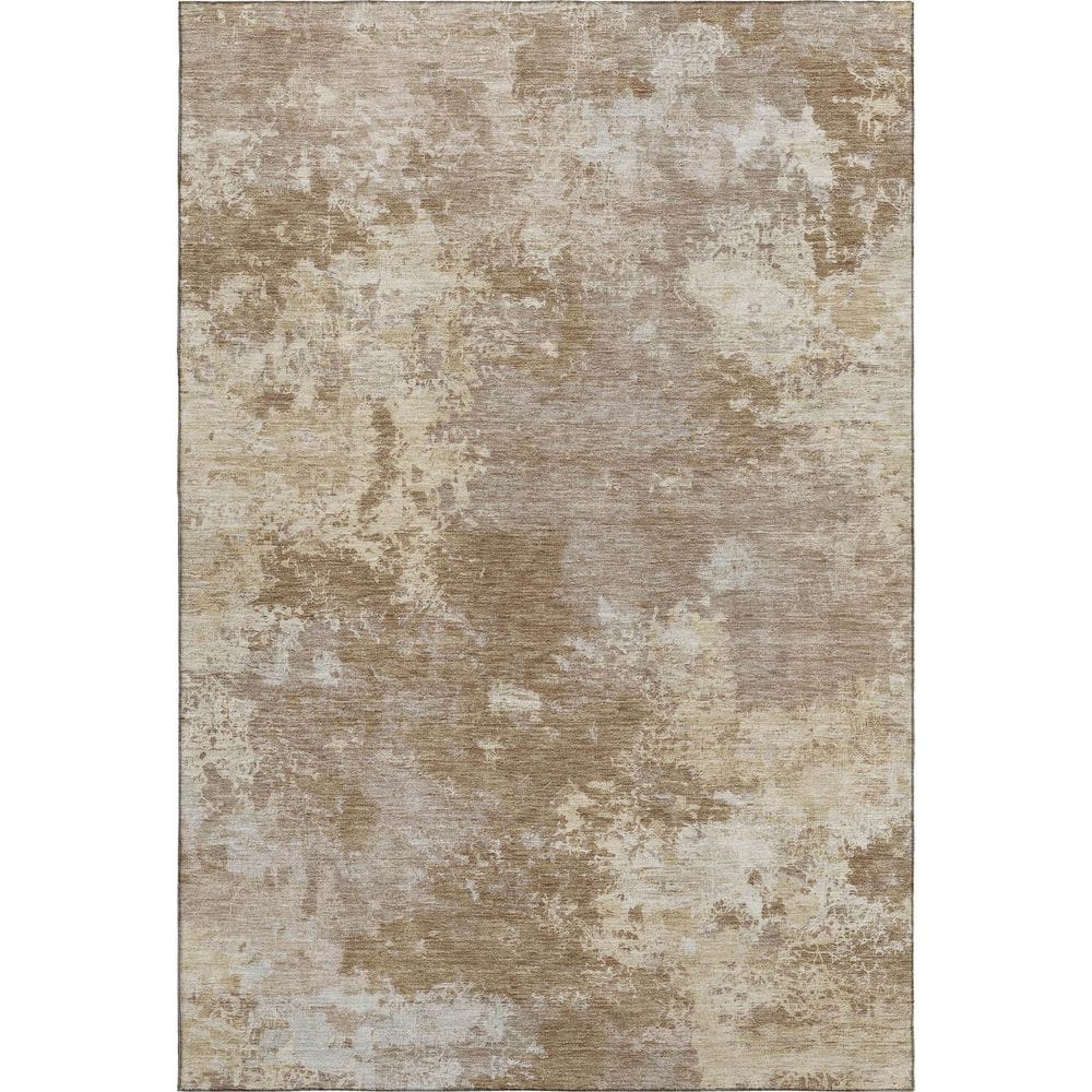 Mayfield Premium Machine Washable Abstract AMF2364 Brown 3 ft. x 5 ft. Area Rug price history on PriceWatchPro
