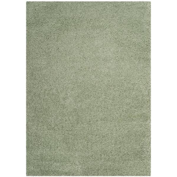 Laguna Shag 11 ft. x 15 ft. Light Sage Solid Area Rug
