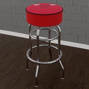 Chicago Bulls City 31 in. Red Backless Metal Bar Stool with Vinyl Seat