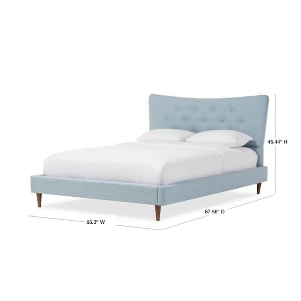 Baxton Studio Hannah Blue Queen Upholstered Bed 28862 7007 HD