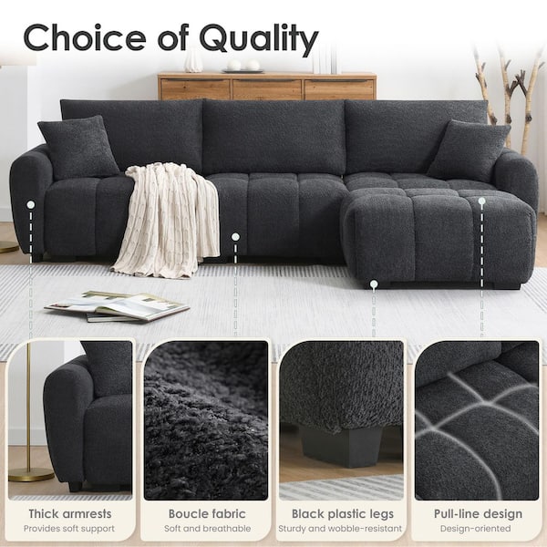 8月中限定出品】ROBELE SOFA 3P / Alterna Black