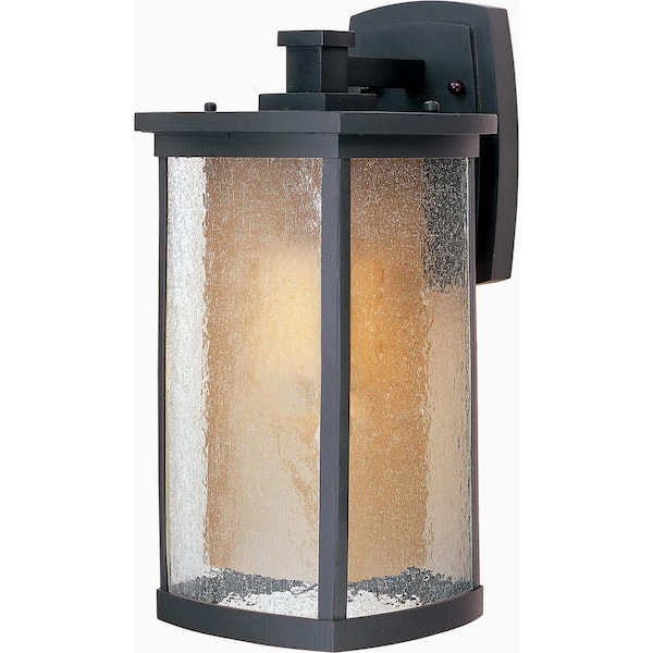 Maxim Lighting Bungalow 8 in. W 1-Light Bronze Outdoor Wall Lantern Sconce