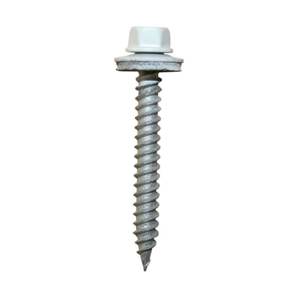 Union Corrugating #10 Screw 1-1/2 in. Metal to Wood Fastener (250/Bag) White
