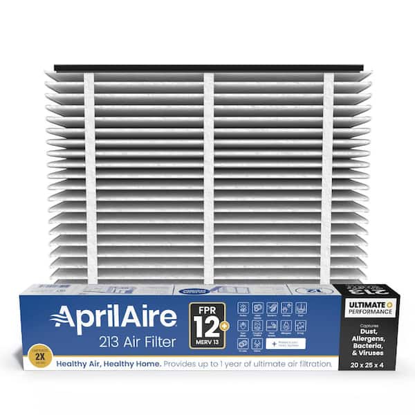 AprilAire 25 in. x 20 in. x 4 in. MERV 13 Pleated Air Filter - Air Purifier Models 1210,1620,2210,2216,3210,4200 (1-Pack)