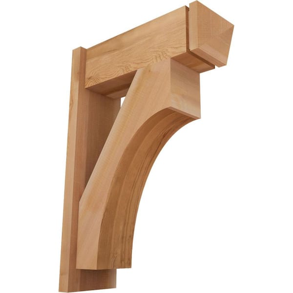 Ekena Millwork 8 in. x 30 in. x 22 in. Western Red Cedar Westlake Arts and Crafts Smooth Outlooker