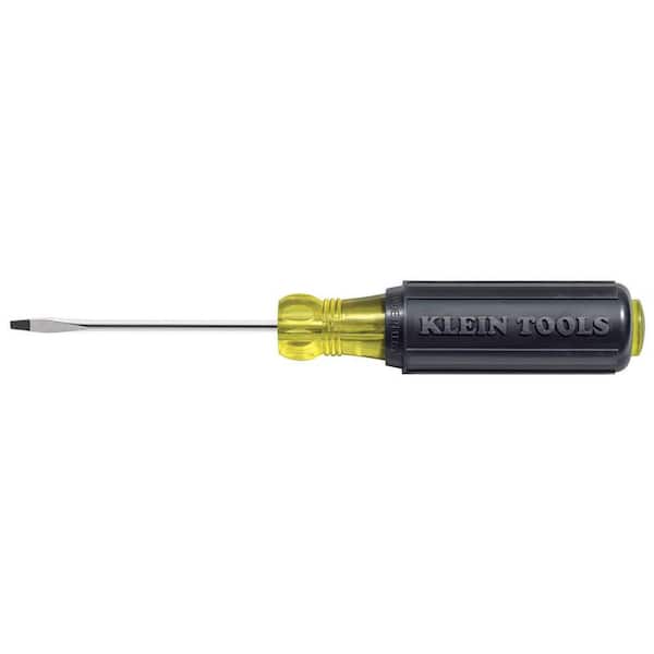 Klein Tools 1/16 in. Keystone-Tip Mini Flat Head Screwdriver with 2 in. Round Shank-Cushion Grip Handle