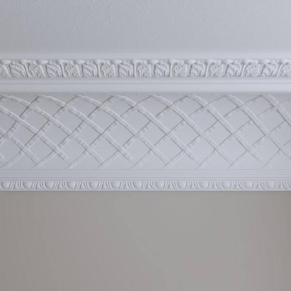 Ekena Millwork 15-3/8 in. x 12 in. x 94-1/2 in. Polyurethane Brightton Crown Moulding