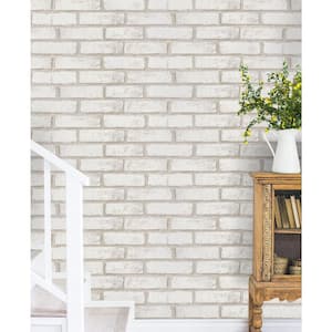 3D Beige Wall Panels Peel and Stick, 58.2 sq. ft. Coverage, Faux Brick Wallpaper Border Sample with Self-Adhesive