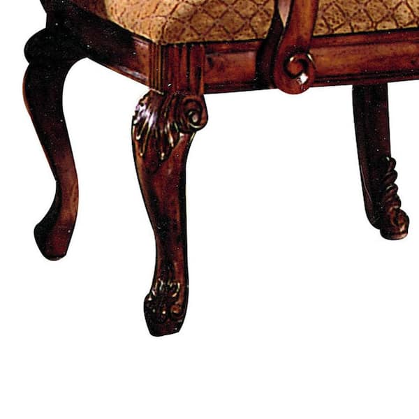 Acme Furniture Chateau De Ville Fabric and Cherry Fabric