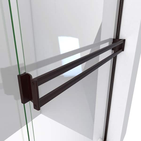 Alliance Pro BG 60 in. W x 70.375 in. H Sliding Semi Frameless Shower Door in Oil Rubbed Bronze with Clear Glass