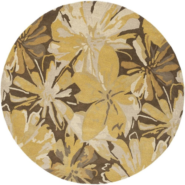 Amaranthus Amber 4 ft. x 4 ft. Round Indoor Area Rug