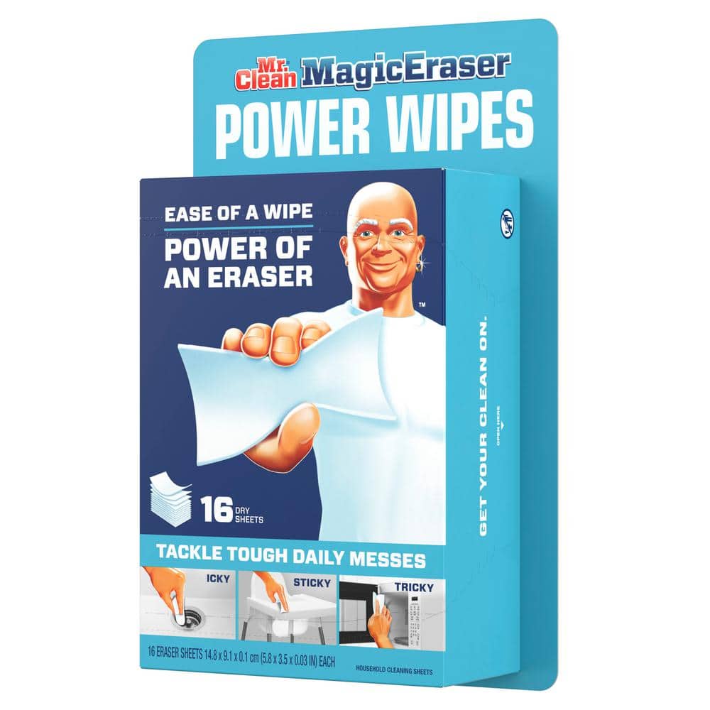 White Foam Rectangle Scouring Pads, 16-Pack