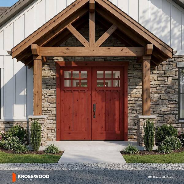 Krosswood Doors 72 in. x 80 in. Knotty Alder Right-Hand/Inswing