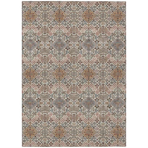 Chantille Machine Washable Indoor/Outdoor Abstract ACN2477 Beige 8 ft. x 10 ft. Area Rug