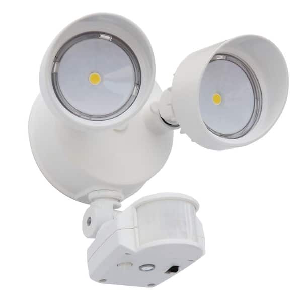 Lithonia Lighting 180-Degree White Motion-Sensing LED Outdoor Security Flood Light