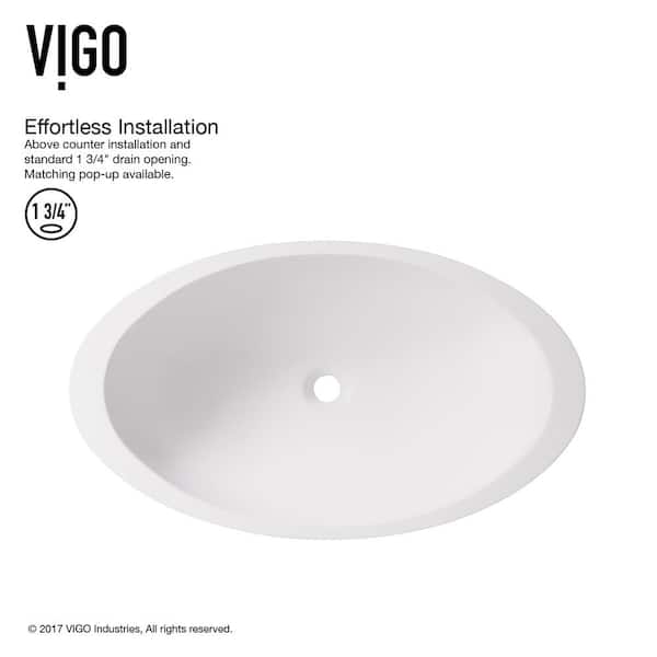 Wisteria Round Matte Stone Vessel Bathroom Sink in White with Seville Vessel Faucet in Brushed Nickel Wisteria Round Matte Stone Vessel Bathroom Sink in White with Seville Vessel Faucet in Brushed Nickel