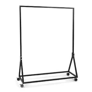 Black Metal Clothes Rack 48 in. W x 60 in. H