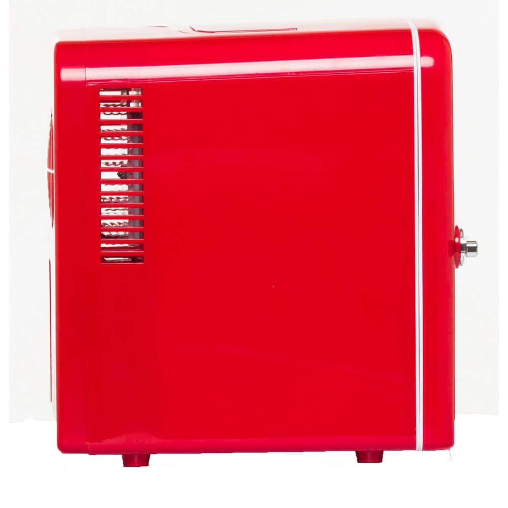 0.3 cu. ft. 6-Can Retro Mini Fridge in Red