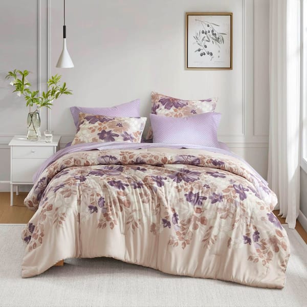 MADISON PARK ESSENTIALS Piper 5-Piece Taupe Polyester Twin Comforter Set