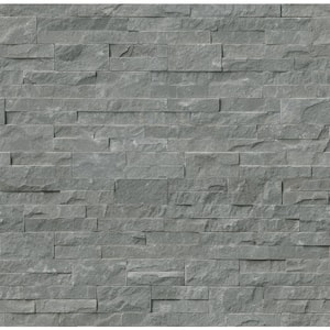Mountain Bluestone Ledger Panel 6 in. x 24 in. Textured Sandstone Wall Tile (6 sq. ft./Case)