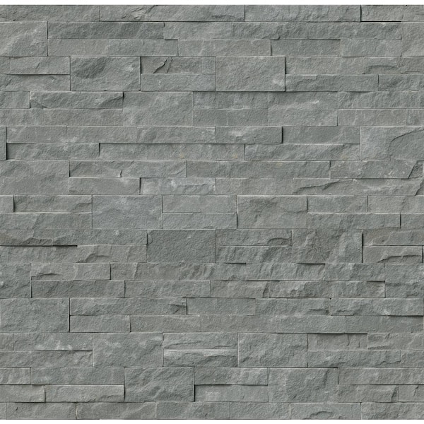 Mountain Bluestone Ledger Panel 6 in. x 24 in. Splitface Sandstone Wall Tile (30 Cases/180 sq. ft./Pallet)