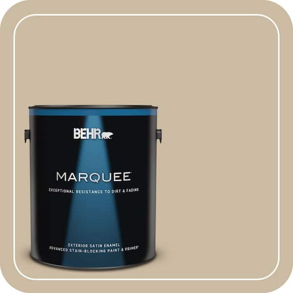 BEHR MARQUEE 1 gal. #MQ2-26 Windsor Tan Satin Enamel Exterior Paint & Primer