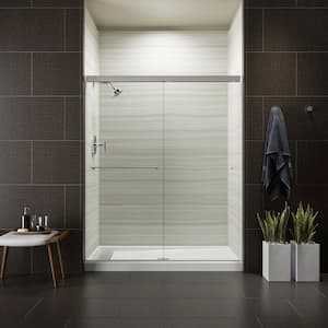 Groove 60 in. x 32 in. Acrylic Shower Base with Left-Hand Drain in White
