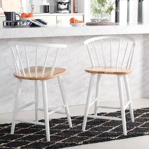 Blanchard 24 in. Natural/White Wood Counter Stool