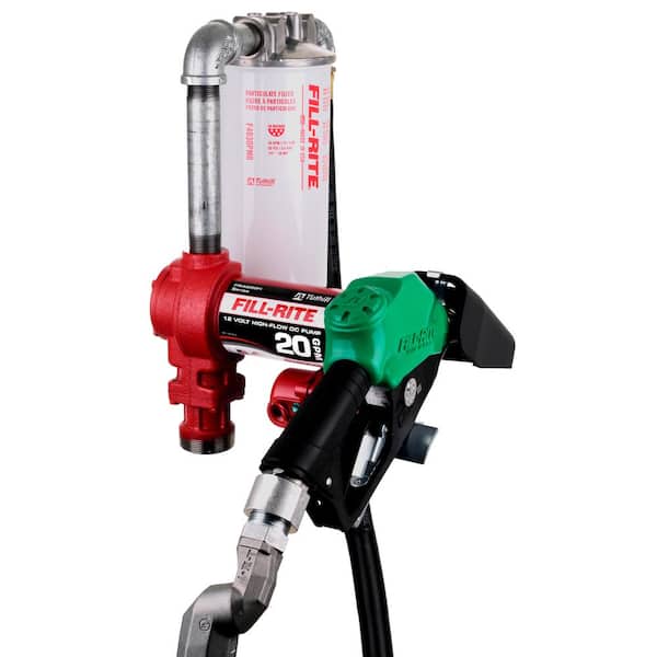 FILLRITE 12Volt 20 GPM 1/4 HP Fuel Transfer Pump (Filter with Swivel