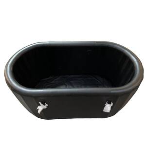74 Gal. Cold Plunge 1-Person 0-Jet Oval Inflatable PVC Insulated Tub, Cover and Inflator