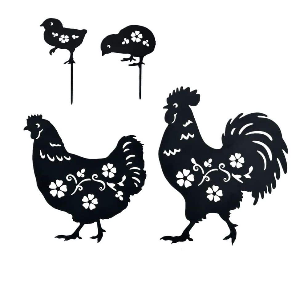 Chicken Metal Decorative Garden Stakes, Silhouette Statues for Yard Art, Outside, Outdoor Decor, Garden Decorations price history on PriceWatchPro