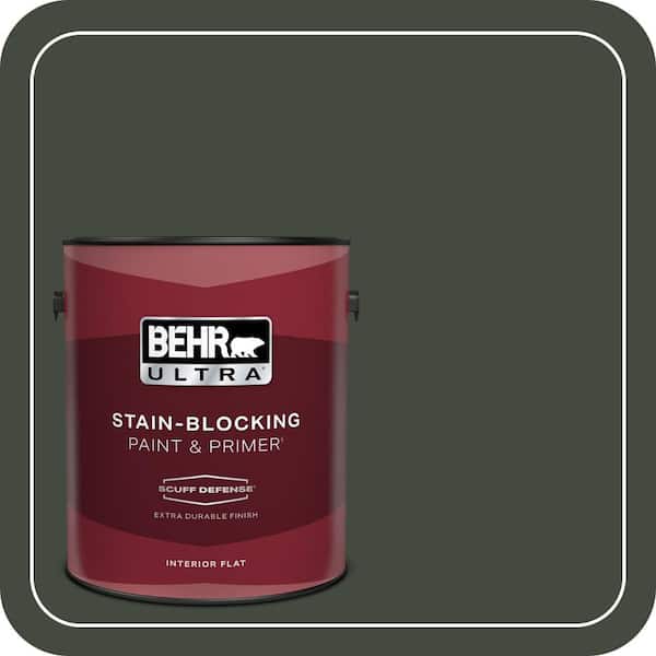 BEHR ULTRA 1 gal. #BXC-12 Deep Forest Extra Durable Flat Interior Paint & Primer