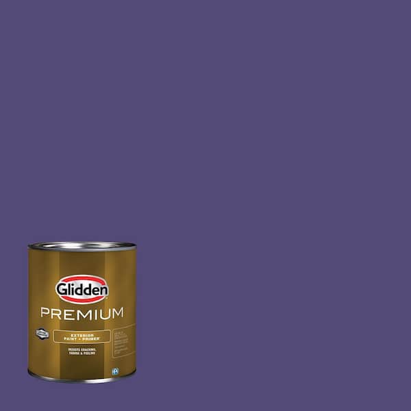 Glidden Premium 1 qt. PPG1175-7 Imperial Purple Semi-Gloss Exterior Latex Paint