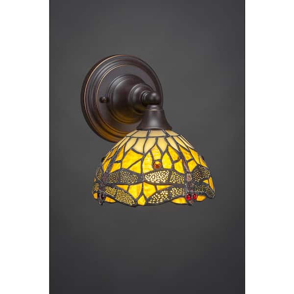 Unbranded Fulton 1-Light Dark Granite Wall Sconce