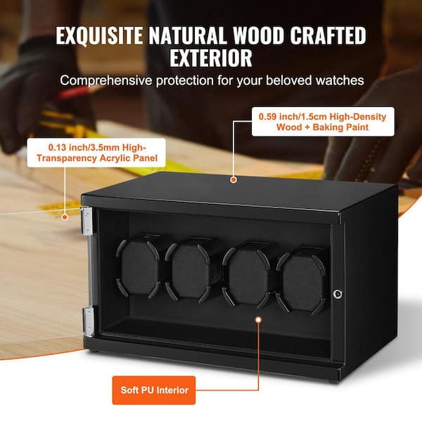 SKYSHALO Watch Winder, Watch Winder for 4-Men's and Women's