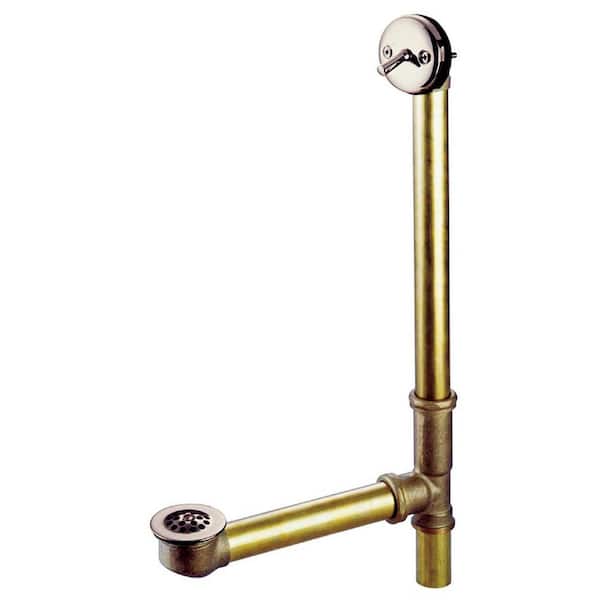 Kingston Brass Made To Match 20-Gauge Trip Lever Tub Waste and Overflow in Brushed Nickel with Overflow