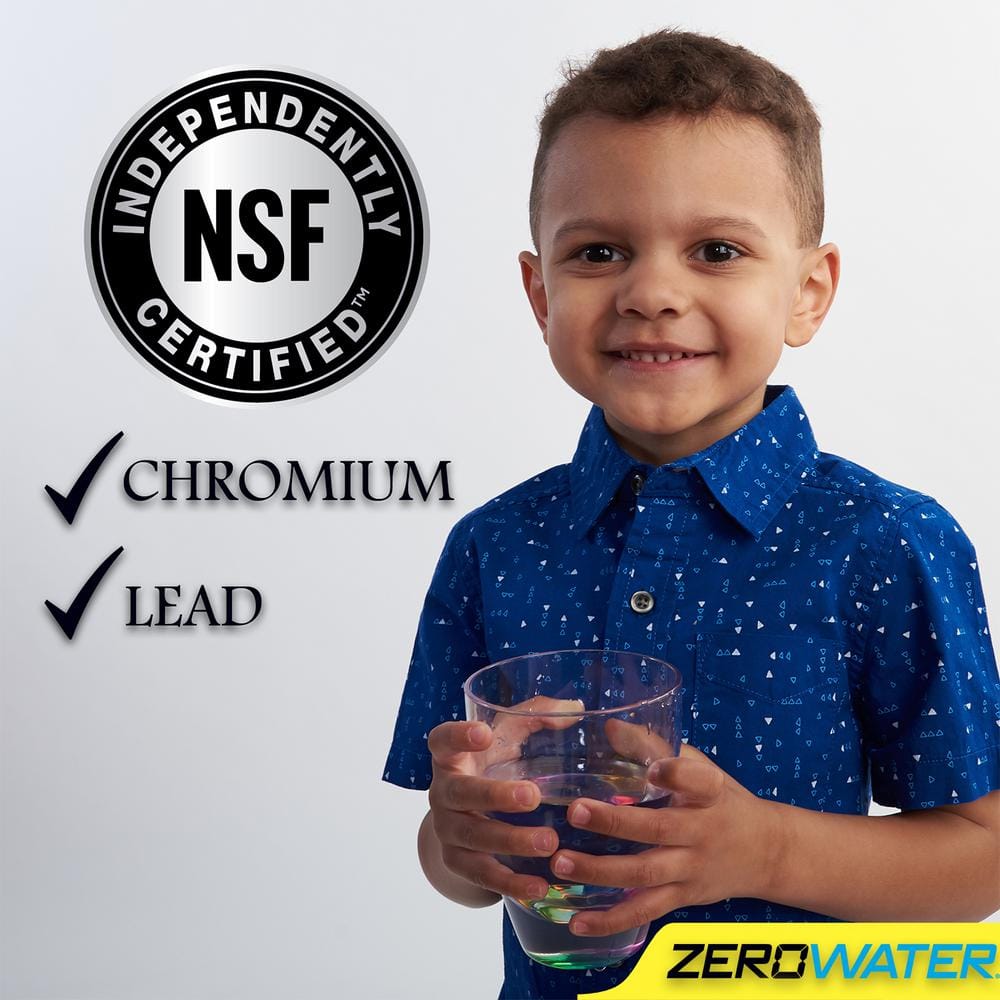 ZeroWater 10-Cup Blue and White Water Filtration Pitcher