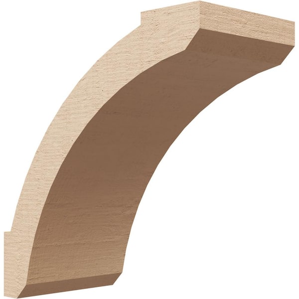 Ekena Millwork 5 in. x 10 in. x 10 in. Lafayette Rough Cedar Woodgrain Timberthane Polyurethane Knee Brace, Primed