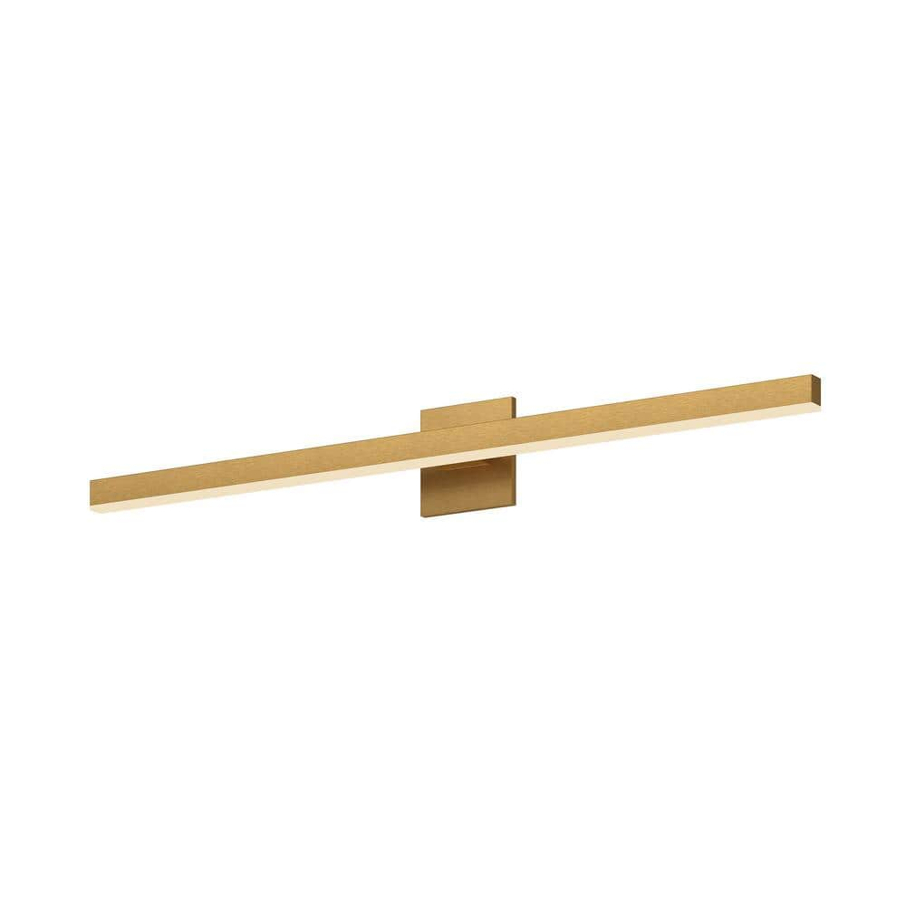 KUZCO Vega 37 In. 1 Light Brushed Gold Vanity Light VL10337-BG - The ...