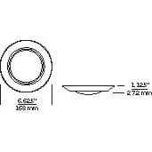 Sleek White Aluminum Traverse LED Downlight for Indoor/Outdoor Use